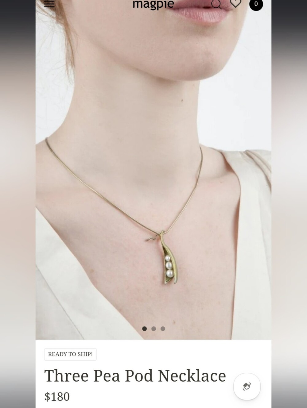 Silver Seasons Pea Pod Necklace